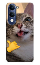 Silly Cat Call Vivo T4 Lite 5G Hard Case Back Cover by Casekaro