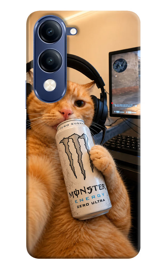 Gamer Cat Energy Vivo T4 Lite 5G Hard Case Back Cover by Casekaro