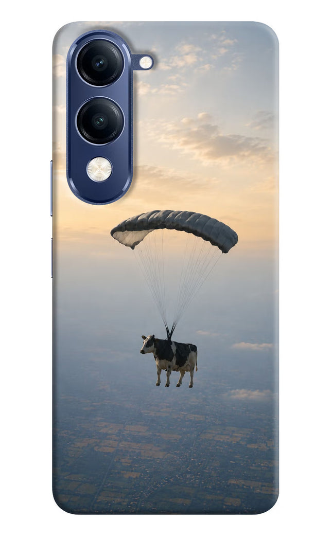 Skydiving Cow Vivo T4 Lite 5G Hard Case Back Cover by Casekaro