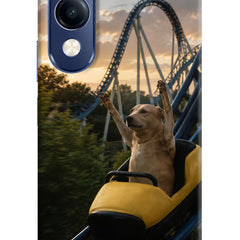 Rollercoaster Dog Vivo T4 Lite 5G Hard Case Back Cover by Casekaro