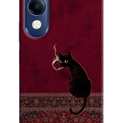 Midnight Cat Vivo T4 Lite 5G Hard Case Back Cover by Casekaro