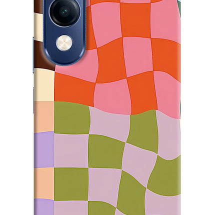 Wavy Grid Vivo T4 Lite 5G Hard Case Back Cover by Casekaro