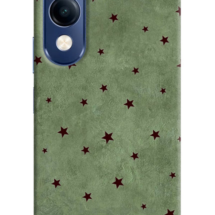 Green Stars Vivo T4 Lite 5G Hard Case Back Cover by Casekaro
