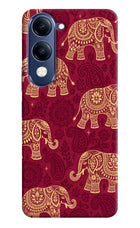 Maroon Elephant Vivo T4 Lite 5G Hard Case Back Cover by Casekaro