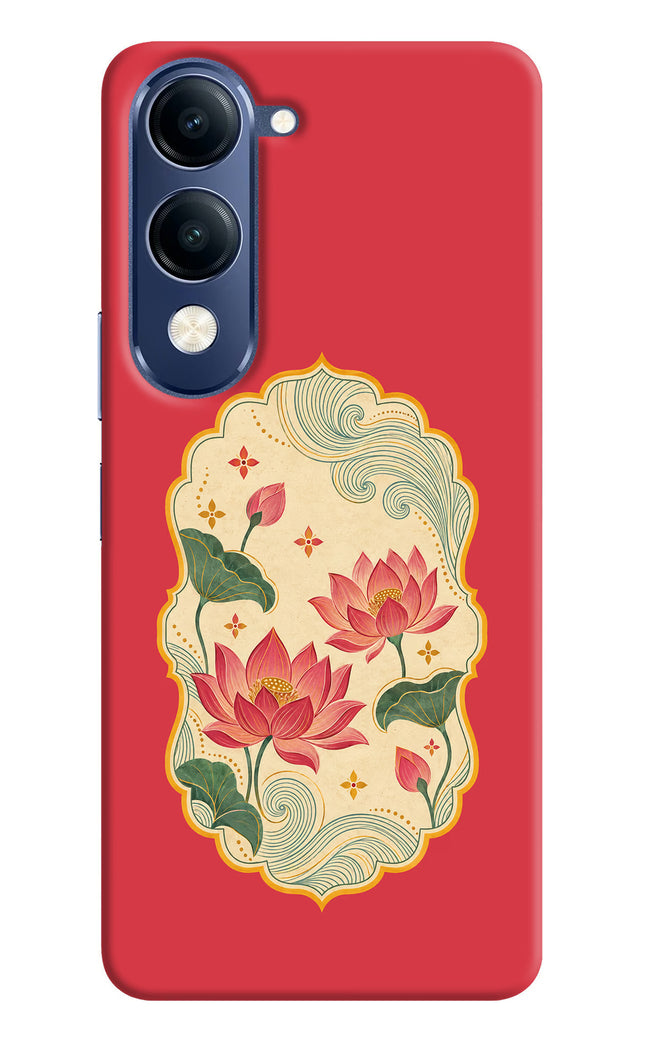 Pink Lotus Vivo T4 Lite 5G Hard Case Back Cover by Casekaro