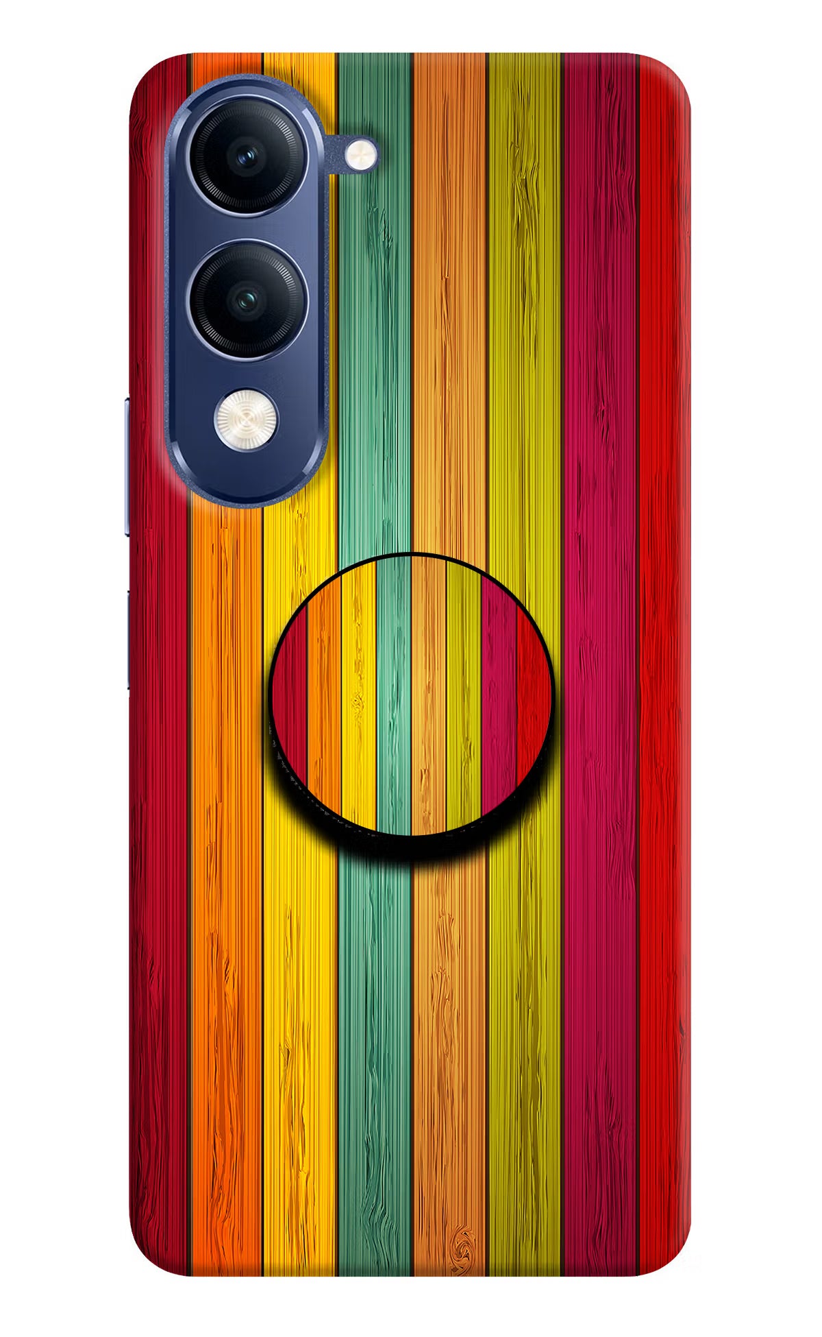 Multicolor Wooden Vivo T4 Lite 5G Pop Case