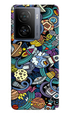 Space Abstract iQOO Z7s 5G Hard Case Back Cover by Casekaro