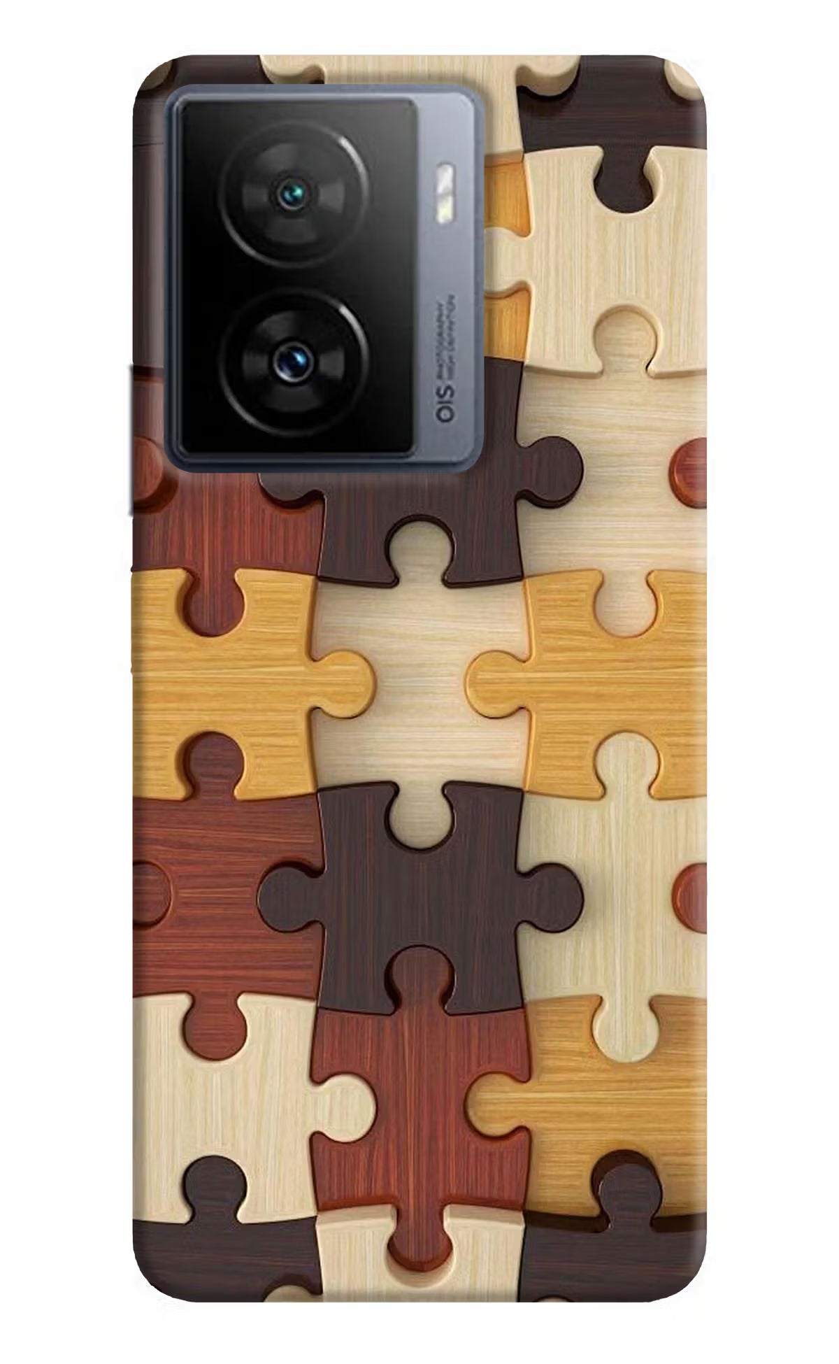 Wooden Puzzle iQOO Z7s 5G Back Cover