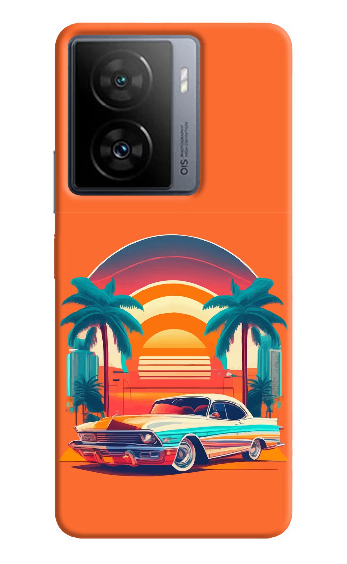 Palm Drive 80s iQOO Z7s 5G Back Cover