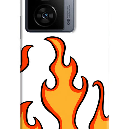 Fired Up – White iQOO Z7s 5G Hard Case Back Cover by Casekaro