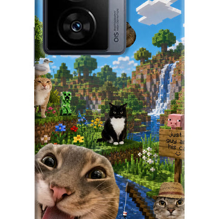 Minecraft Cat Chaos iQOO Z7s 5G Hard Case Back Cover by Casekaro