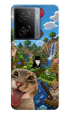 Minecraft Cat Chaos iQOO Z7s 5G Hard Case Back Cover by Casekaro