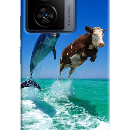 Dolphin vs Cow iQOO Z7s 5G Hard Case Back Cover by Casekaro