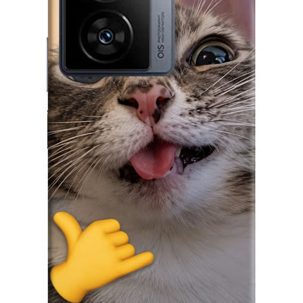 Silly Cat Call iQOO Z7s 5G Hard Case Back Cover by Casekaro
