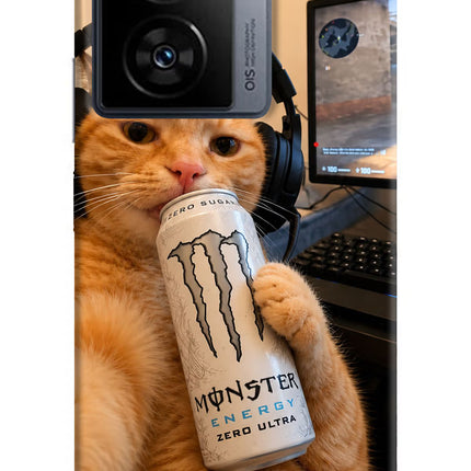 Gamer Cat Energy iQOO Z7s 5G Hard Case Back Cover by Casekaro