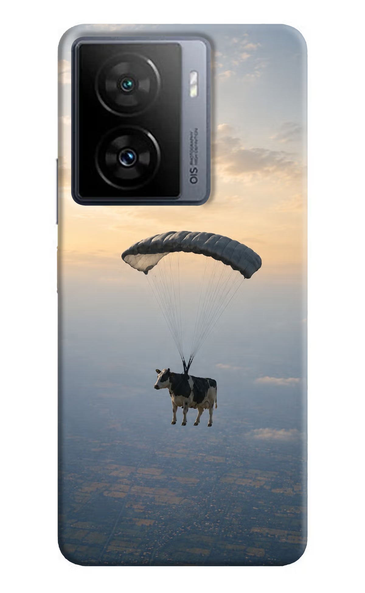 Skydiving Cow iQOO Z7s 5G Back Cover