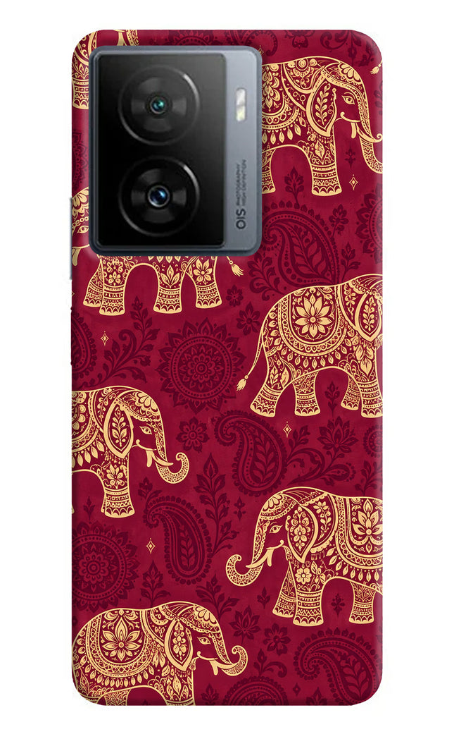 Maroon Elephant iQOO Z7s 5G Hard Case Back Cover by Casekaro