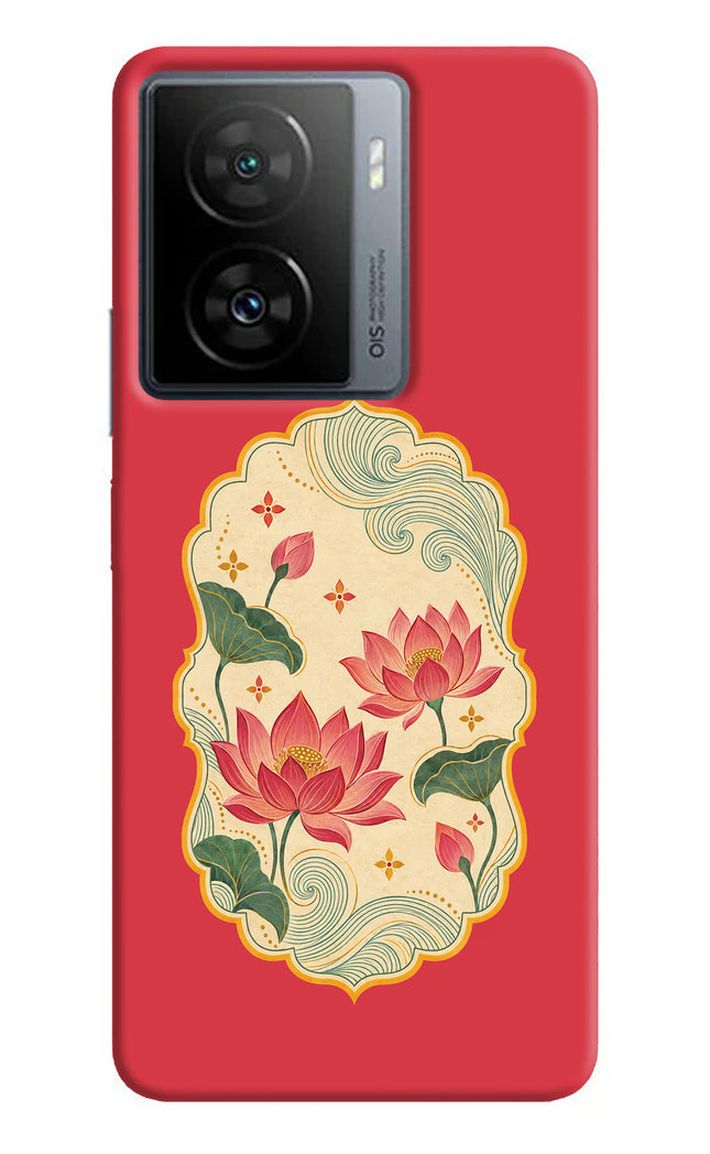 Pink Lotus iQOO Z7s 5G Hard Case Back Cover by Casekaro