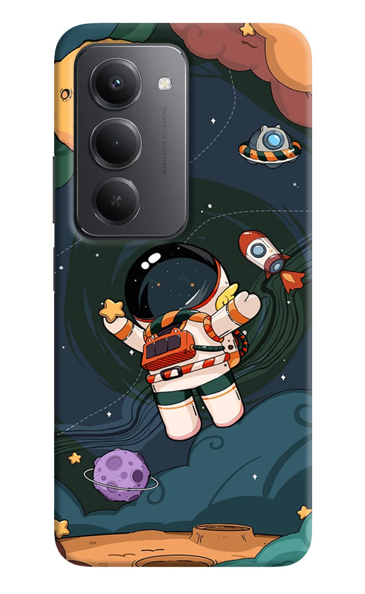 Cartoon Astronaut Redmi 15 5G Back Cover
