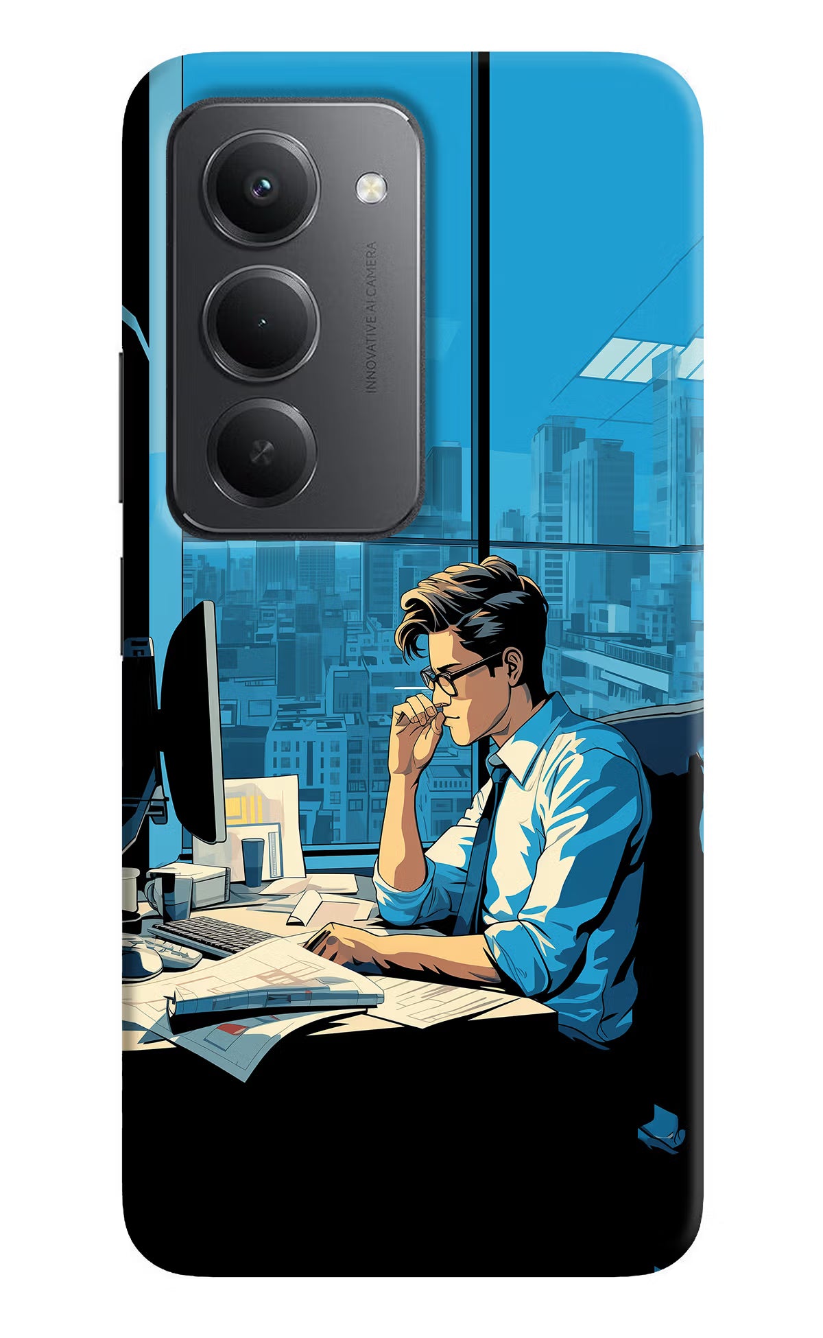 Focused Hustler (AI Generated) Redmi 15 5G Back Cover