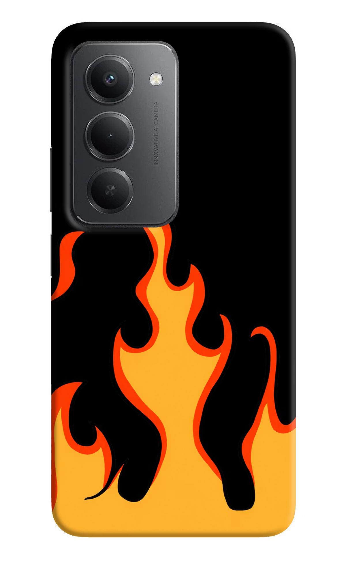 Fired Up – Black Redmi 15 5G Back Cover
