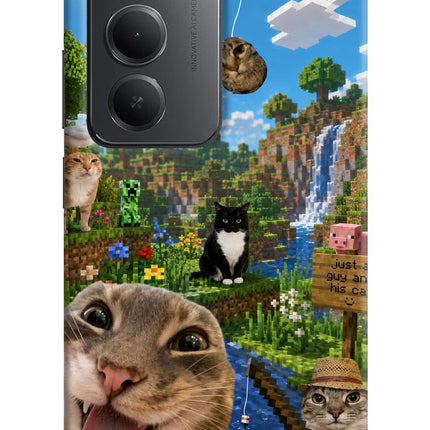 Minecraft Cat Chaos Redmi 15 5G Hard Case Back Cover by Casekaro