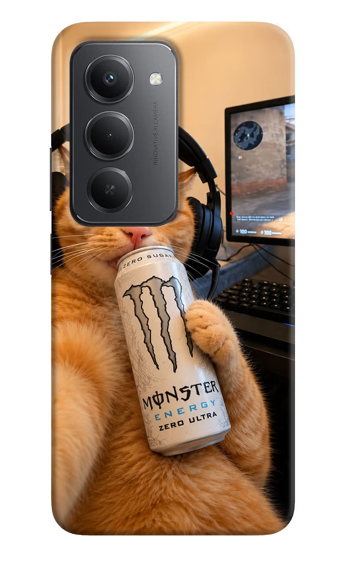 Gamer Cat Energy Redmi 15 5G Back Cover