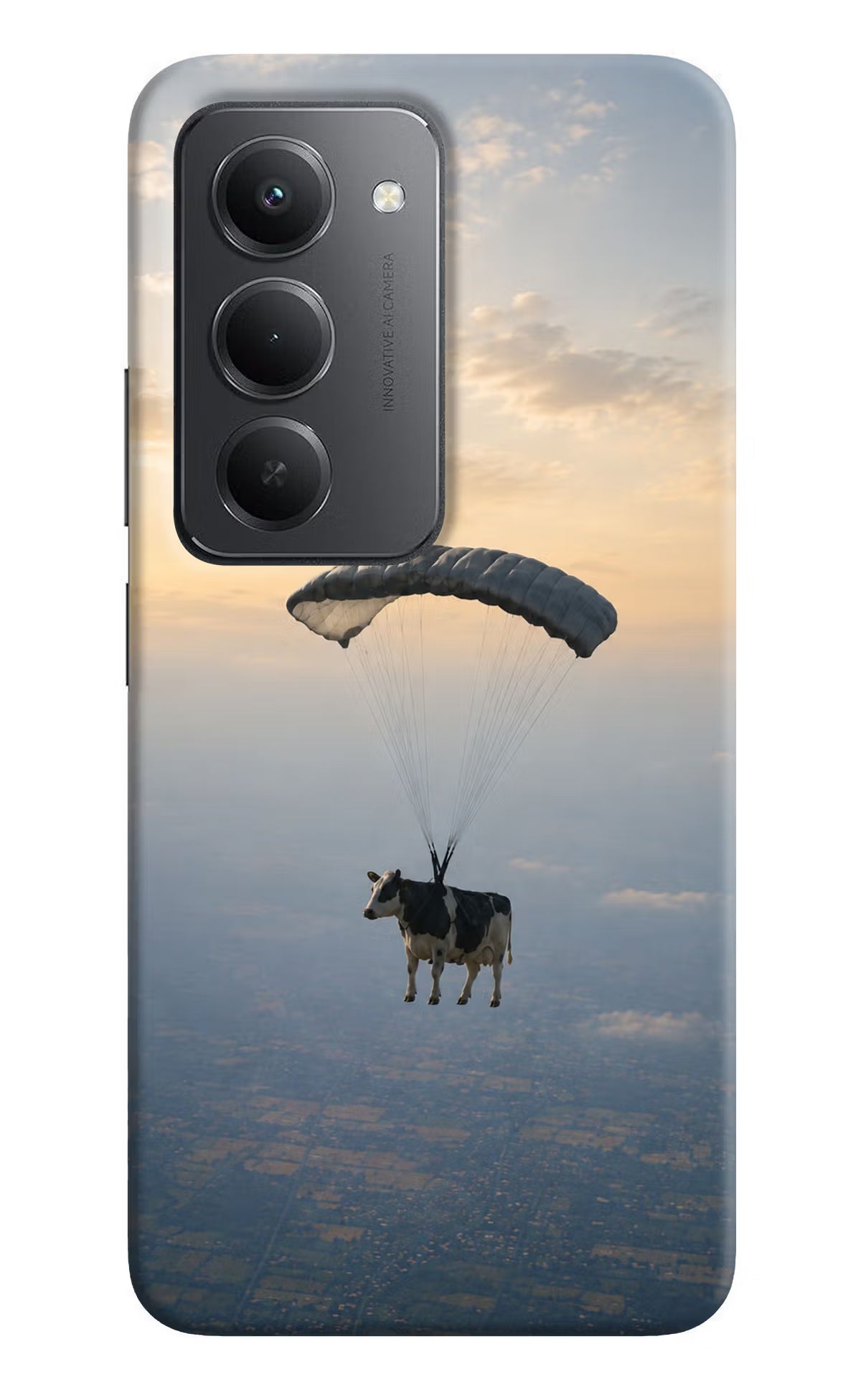 Skydiving Cow Redmi 15 5G Back Cover