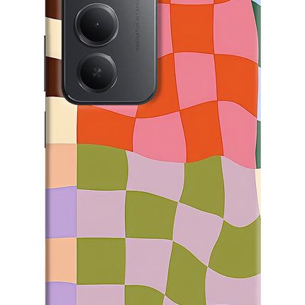 Wavy Grid Redmi 15 5G Hard Case Back Cover by Casekaro