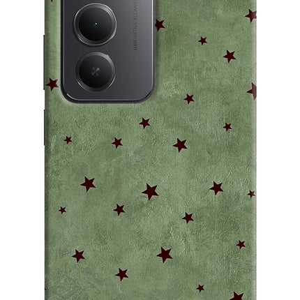 Green Stars Redmi 15 5G Hard Case Back Cover by Casekaro
