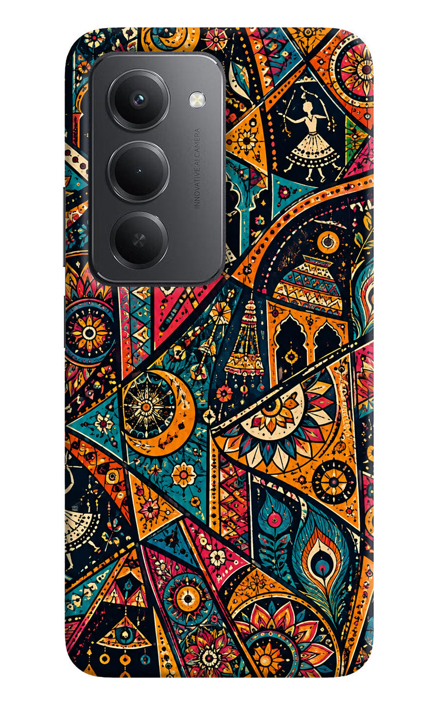 Folk Print Redmi 15 5G Back Cover, Hard case