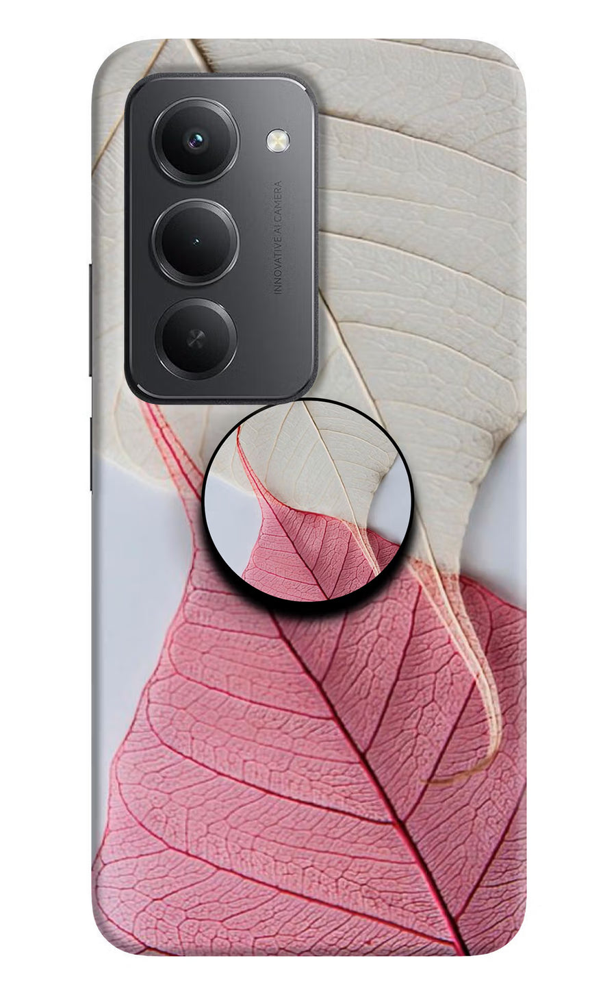 White Pink Leaf Redmi 15 5G Pop Case, Hard case