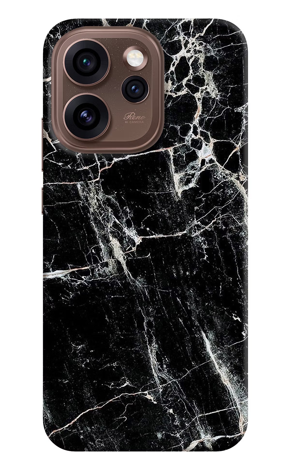 Black Marble Texture Oppo Reno15 Pro 5G Back Cover