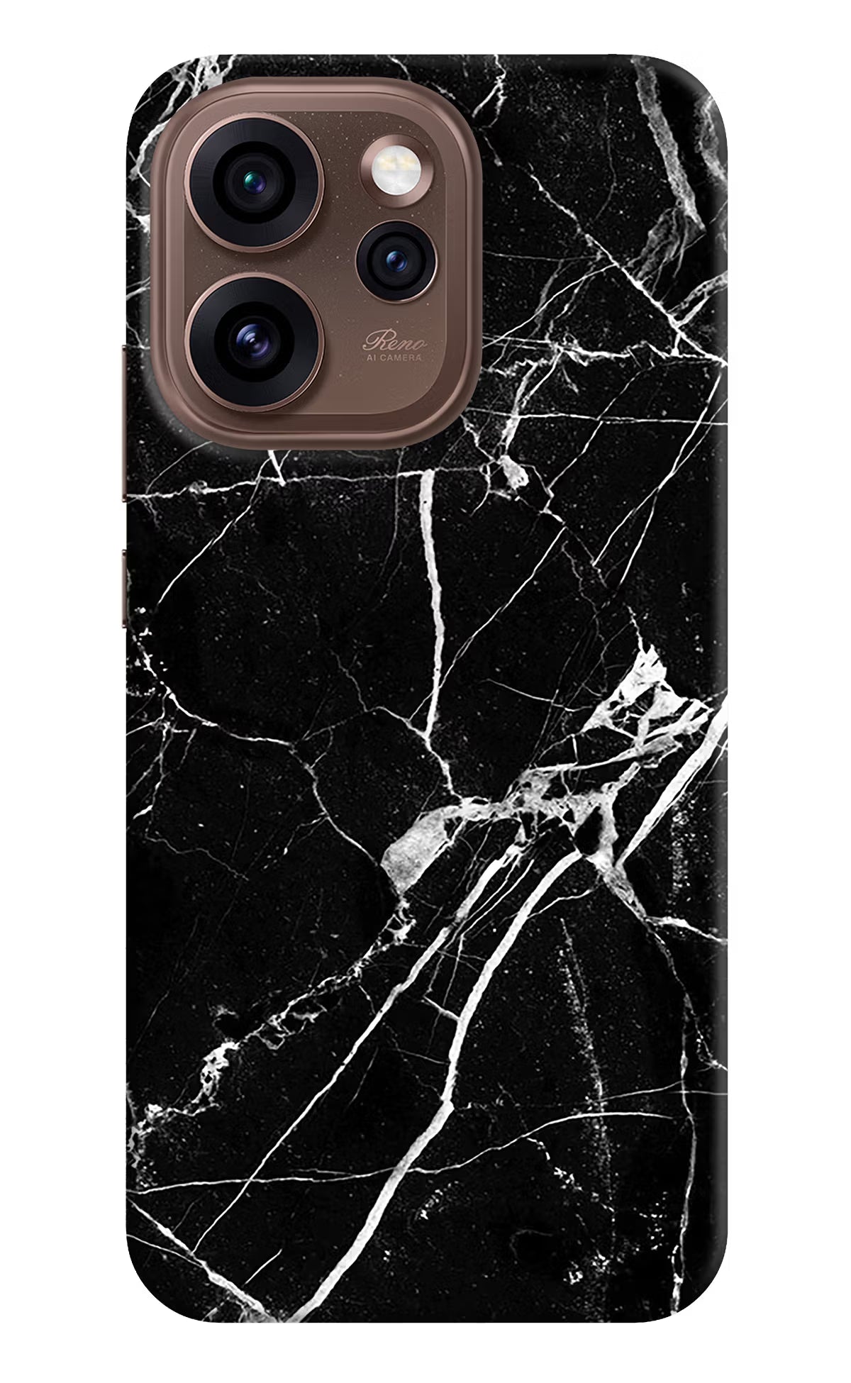 Black Marble Pattern Oppo Reno15 Pro 5G Back Cover