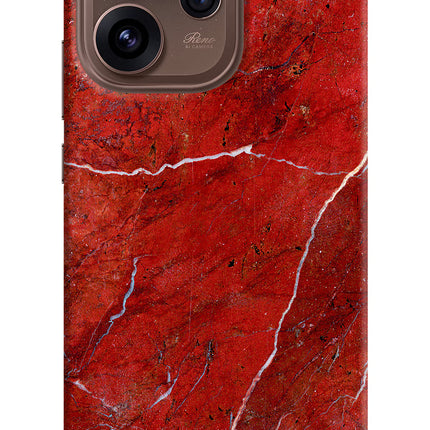 Red Marble Design Oppo Reno15 Pro 5G Hard Case Back Cover by Casekaro