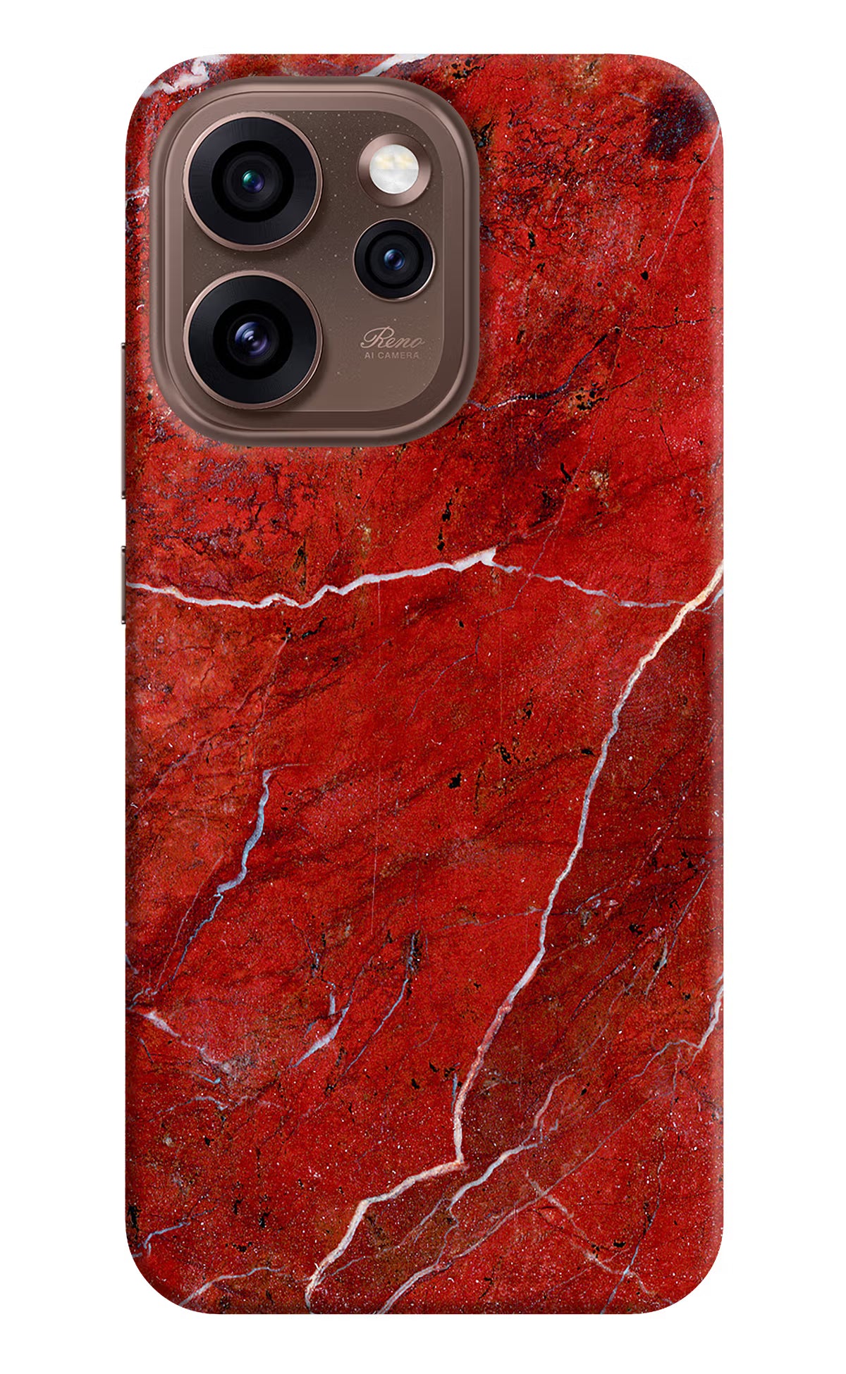 Red Marble Design Oppo Reno15 Pro 5G Back Cover