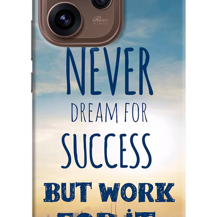 Never Dream For Success But Work For It Oppo Reno15 Pro 5G Hard Case Back Cover by Casekaro