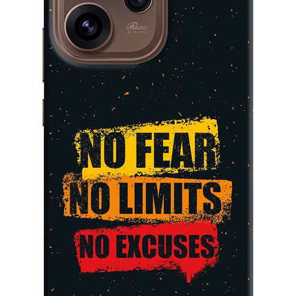No Fear No Limits No Excuse Oppo Reno15 Pro 5G Hard Case Back Cover by Casekaro