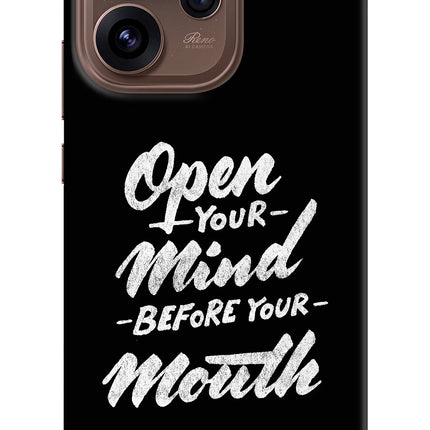 Open Your Mind Before Your Mouth Oppo Reno15 Pro 5G Hard Case Back Cover by Casekaro