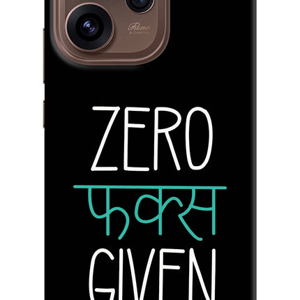 Zero Fucks Given Oppo Reno15 Pro 5G Hard Case Back Cover by Casekaro