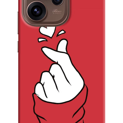 Korean Love Sign Oppo Reno15 Pro 5G Hard Case Back Cover by Casekaro