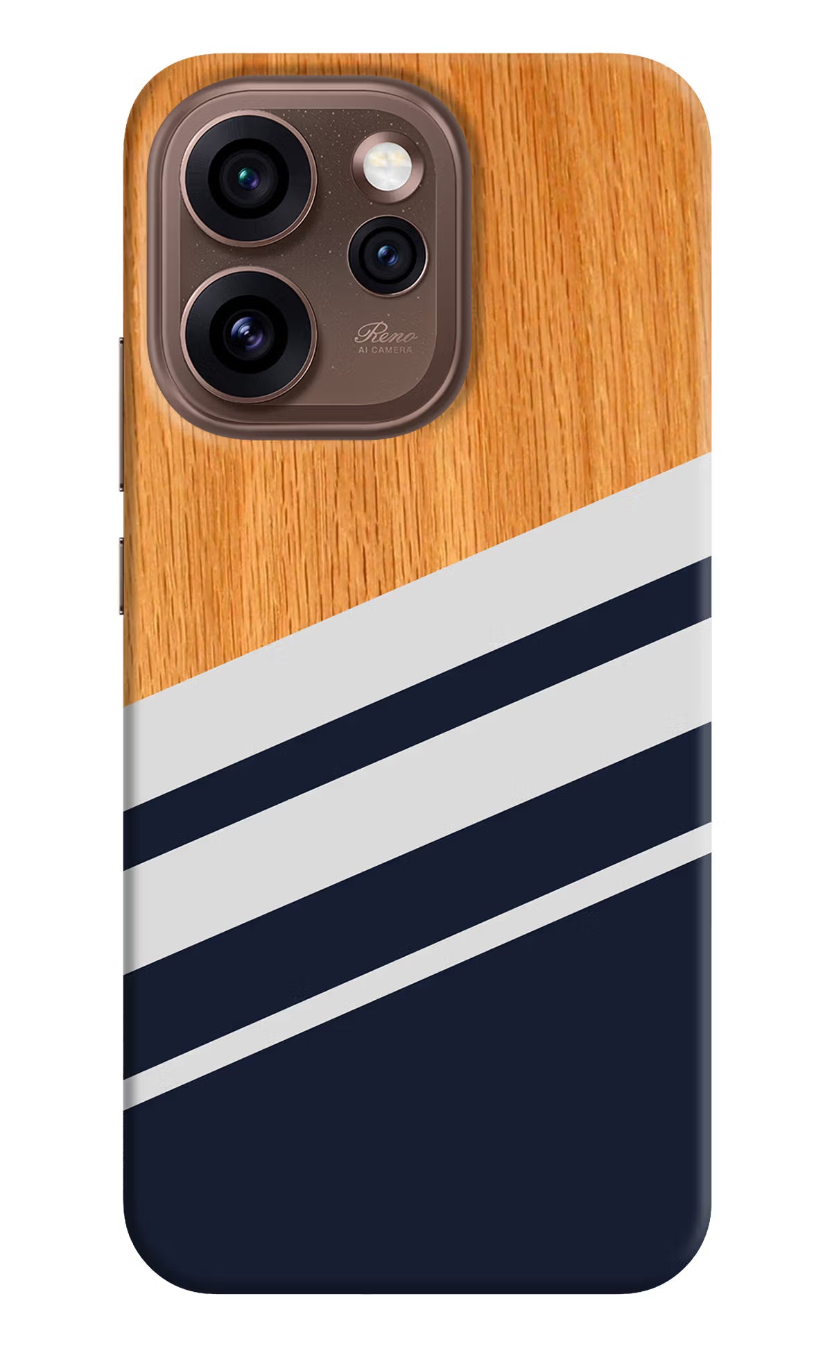 Blue and white wooden Oppo Reno15 Pro 5G Back Cover