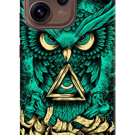 Green Owl Oppo Reno15 Pro 5G Hard Case Back Cover by Casekaro