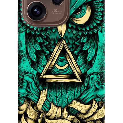 Green Owl Oppo Reno15 Pro 5G Hard Case Back Cover by Casekaro