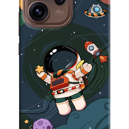 Cartoon Astronaut Oppo Reno15 Pro 5G Hard Case Back Cover by Casekaro