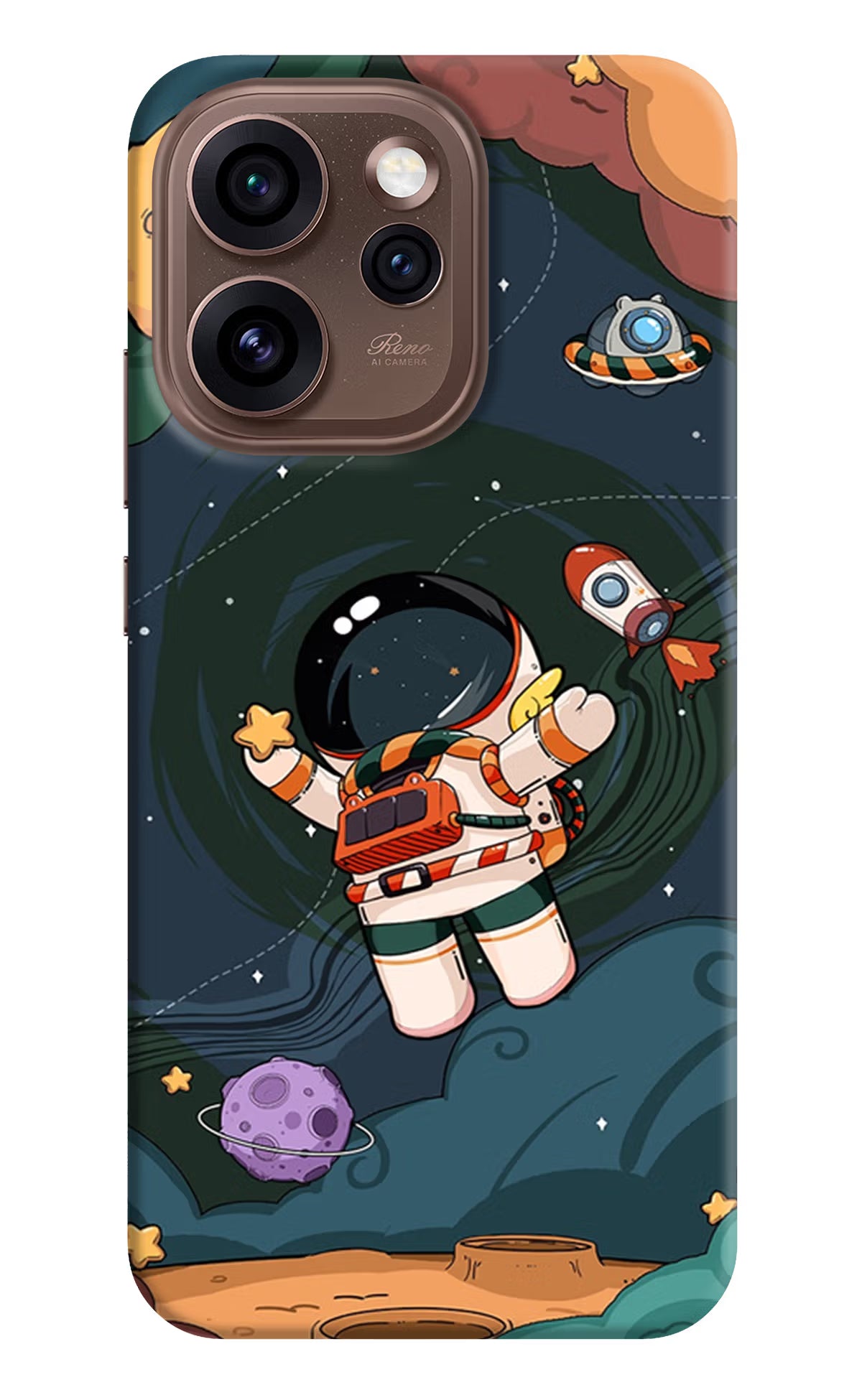 Cartoon Astronaut Oppo Reno15 Pro 5G Back Cover