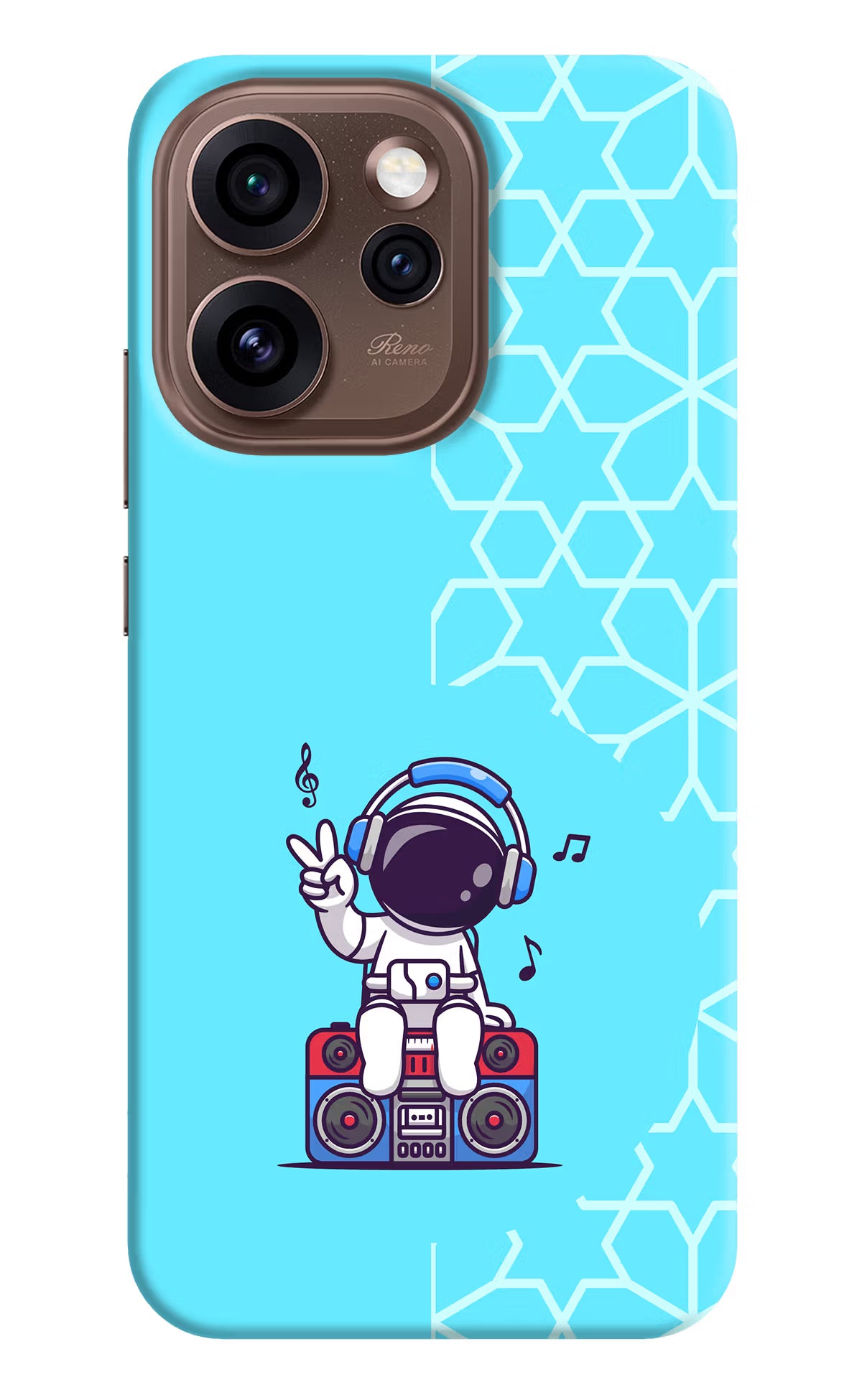 Cute Astronaut Chilling Oppo Reno15 Pro 5G Back Cover