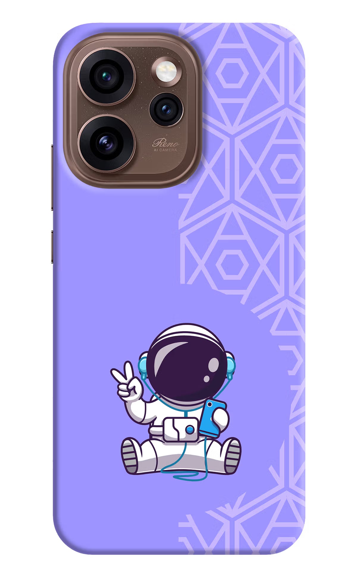 Cute Astronaut Chilling Oppo Reno15 Pro 5G Back Cover