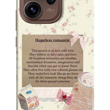 Hopeless Romantic Oppo Reno15 Pro 5G Hard Case Back Cover by Casekaro