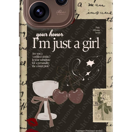 I am just a girl Oppo Reno15 Pro 5G Hard Case Back Cover by Casekaro